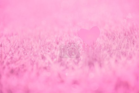 Heart Pink pastel blurred background for love valentine's day concept. Rose pink color effect glitter. Backdrop abstract blurry bokeh festive. Soft sparkle on blurry Background pastel colored.