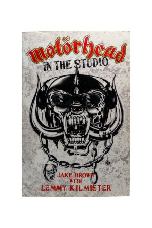 Photo for Jake Brown - Motorhead in the Studio Book cover, isolated on white background with clipping path. Lahti, Finland. December 17, 2023. - Royalty Free Image