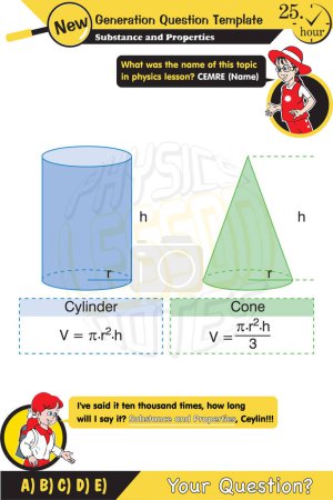 Illustration for Physics, Substance and properties experiment illstration, Solids, two sisters speech bubble, New generation question template, exam question, for teachers, editable, eps - Royalty Free Image