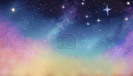 Photo for Clip art of mysterious night sky, colorful gradation night sky - Royalty Free Image