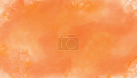 Photo for Watercolour painted orange watercolour texture background. - Royalty Free Image