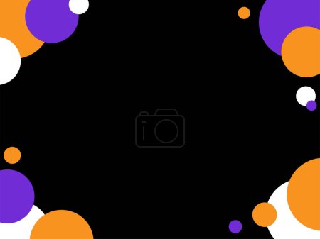 Photo for Halloween frame, colorful round design in Halloween colors - Royalty Free Image