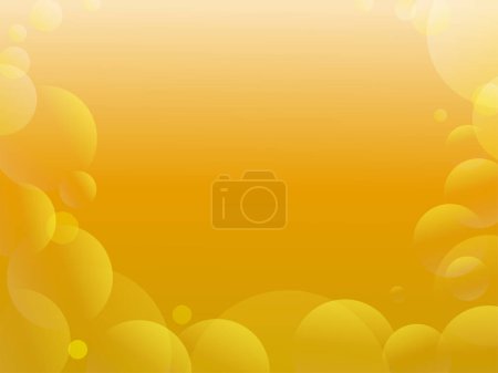 Photo for Color gradient frame background with lots of bubbles scattered around, orange color - Royalty Free Image
