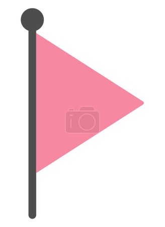 Ilustración de Cuadro de texto ilustración de bandera triangular rosa - Imagen libre de derechos