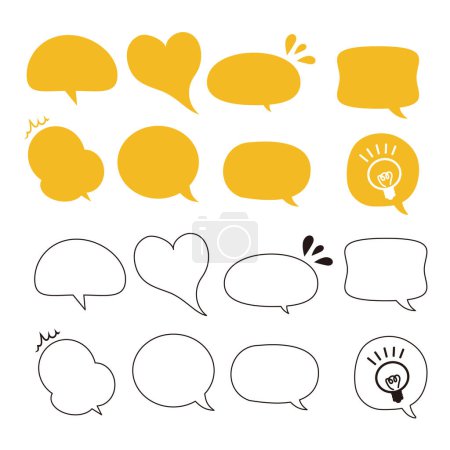 Illustration for Speech bubbles set, vector illustration - Royalty Free Image