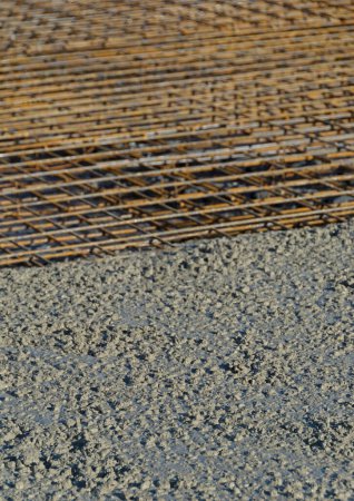 Photo for Concreting a floor slab, vertical format - Royalty Free Image