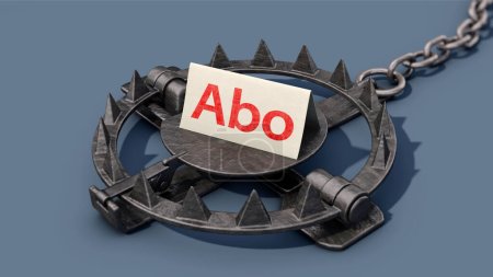 Photo for A trap with the German text "Abo" (subscription) - Royalty Free Image