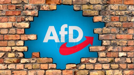 Téléchargez les photos : Le pare-feu de l'AfD (parti allemand) s'effondre - en image libre de droit