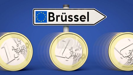 Money flows to the EU in Brussels