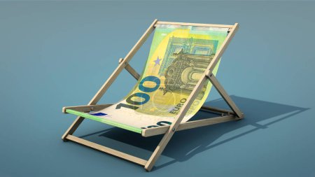 Deck chair made from 100 Euro note