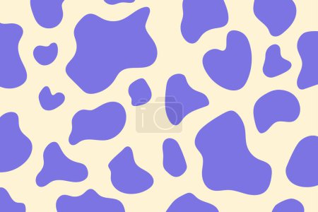 Téléchargez les photos : Ensemble vectoriel de taches de vache violette de couleur violette - en image libre de droit