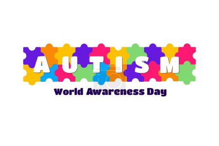 Vektorillustration zum Welttag des Autismus, der jedes Jahr am 2. April begangen wird