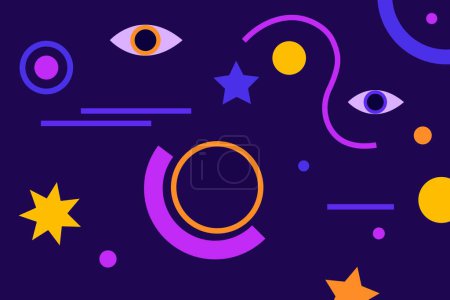Illustration for Abstract geometric flat design background. abstract eye elements - Royalty Free Image