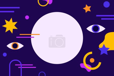 Illustration for Abstract geometric flat design background. abstract eye elements - Royalty Free Image