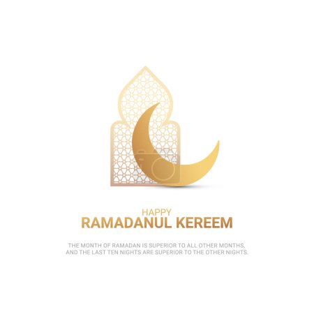 Ramadan Mubarak, Ramadan moon concept, design for banner, poster, greeting card, vector art.
