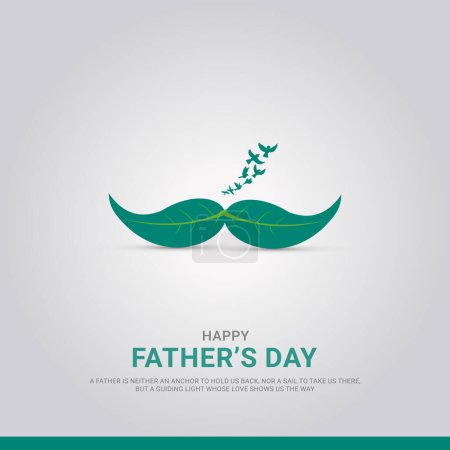 Foto de Diseño tipográfico feliz día de los padres. Traducción: "Padre, en el Día Mundial del Padre, hubo un amor sin límites para todos los padres" Ilustración 3D. - Imagen libre de derechos