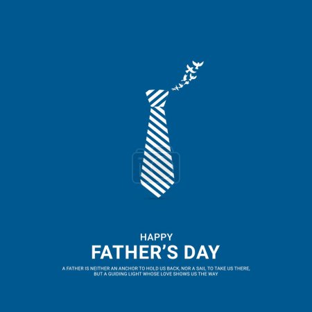 Foto de Diseño tipográfico feliz día de los padres. Traducción: "Padre, en el Día Mundial del Padre, hubo un amor sin límites para todos los padres" Ilustración 3D. - Imagen libre de derechos