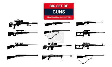 Téléchargez les illustrations : Armes prêtes. Types d'armes. Grosses armes - en licence libre de droit
