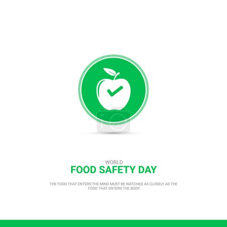 Journée mondiale de la sécurité alimentaire. Concept de carte du monde Apple. Illustration 3D.