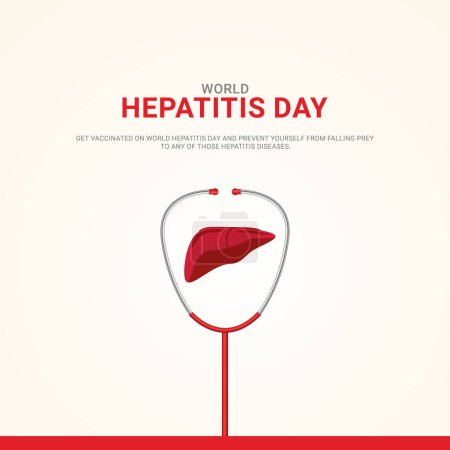Illustration for World Hepatitis Day, Creative design for social media. 3D illustration - Royalty Free Image