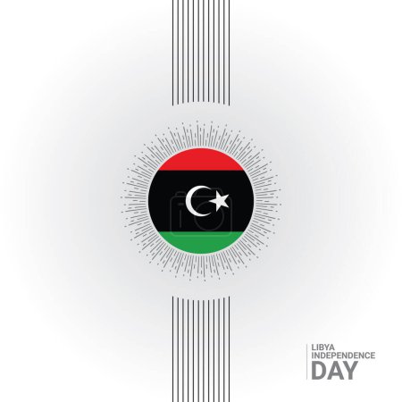 Illustration vectorielle du Jour de l'indépendance de Libye. 24 décembre, Convient pour les cartes de v?ux, affiches et bannières.