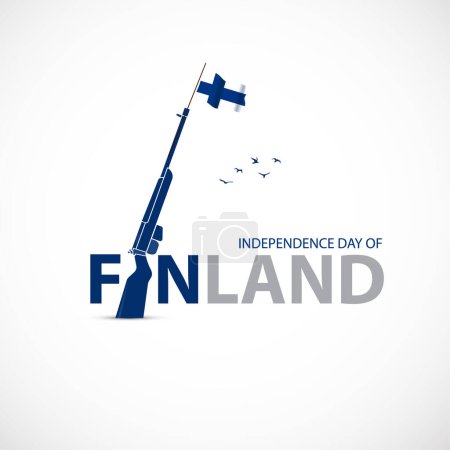 Illustration for Finland Independence Day. 6 December - Royalty Free Image