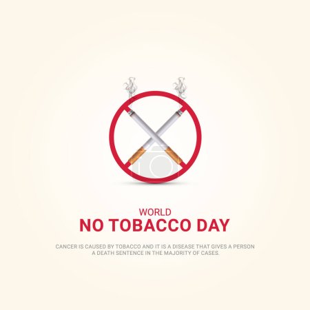 Illustration for World No Tobacco Day. Creative design idea for poster, banner vector art - Royalty Free Image