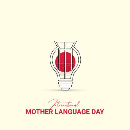Ilustración de Feliz día internacional de la lengua materna, 21 de febrero Bangladesh - Imagen libre de derechos