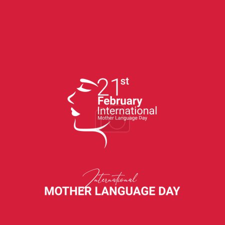 Ilustración de Feliz día internacional de la lengua materna, 21 de febrero Bangladesh - Imagen libre de derechos