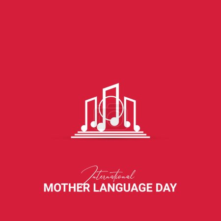 Illustration for Happy international mother language day, 21 February Bangladesh - Royalty Free Image