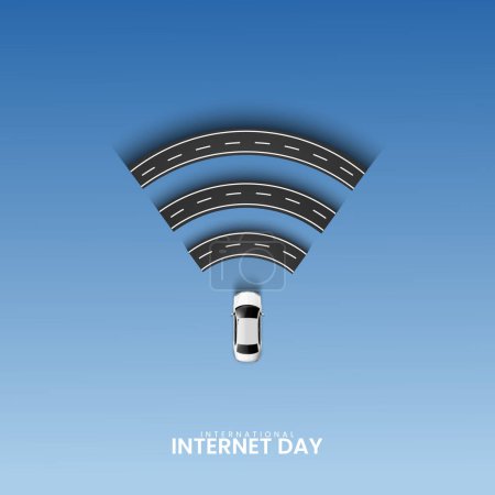 International Internet day. An Internet World. Vector illustration creative concept background