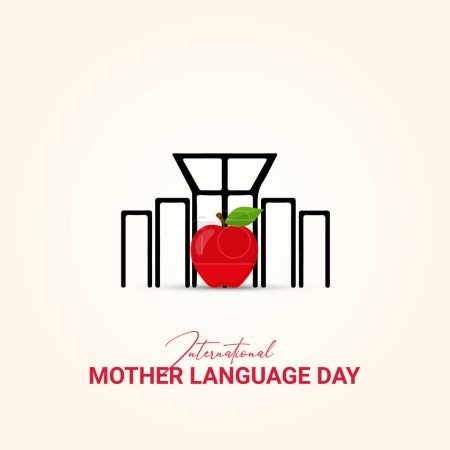 Illustration for Happy international mother language day. 21 February international mother language day of Bangladesh - Royalty Free Image