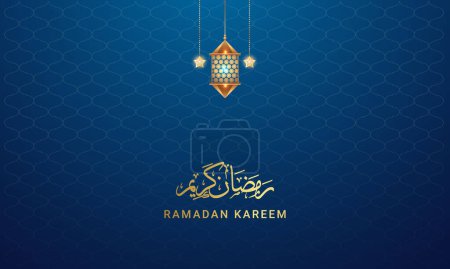 Foto de Ramadan Mubarak, Ramadan moon concept, design for banner, poster, greeting card, vector art. - Imagen libre de derechos