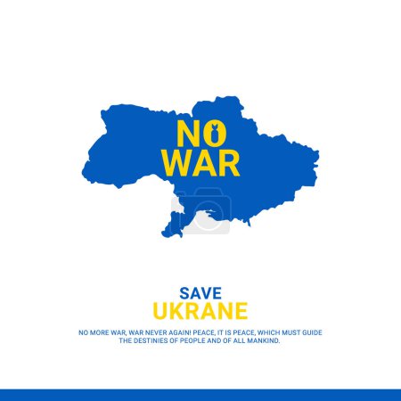 Illustration for Save Ukraine. Peace symbol and birds concept design banner poster vector illustration 01 - Royalty Free Image