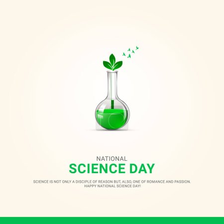 Foto de Día Nacional de la Ciencia diseño creativo para la ilustración del vector cartel bandera - Imagen libre de derechos