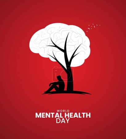 Foto de Día de la salud mental diseño vectorial ilustración. - Imagen libre de derechos