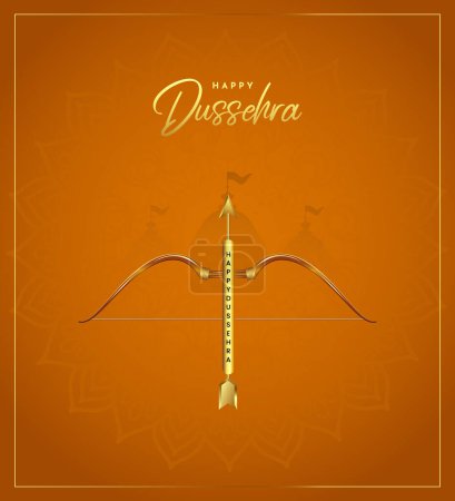 Téléchargez les illustrations : Joyeuse fête de Dussehra. Publicité créative sur les médias sociaux. Illustration 3D - en licence libre de droit