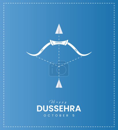 Téléchargez les illustrations : Joyeuse fête de Dussehra. Publicité créative sur les médias sociaux. Illustration 3D - en licence libre de droit