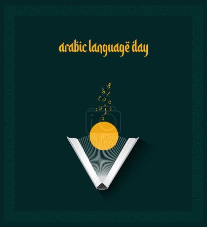 Téléchargez les illustrations : Journée mondiale de la langue arabe. 18 décembre, (Traduire - Journée de la langue arabe). Conception de journée créative en langue arabe pour les messages sur les médias sociaux. - en licence libre de droit