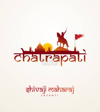 Heureux Chhatrapati Shivaji Maharaj Jayanti. Creative Chhatrapati Shivaji Maharaj Jayanti Conception pour les annonces sur les médias sociaux