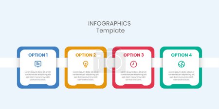 Illustration for Infographic elements design template, can be used for web design. Creative Infographic design. - Royalty Free Image