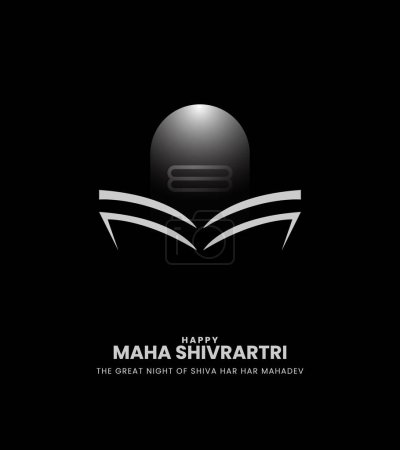 Illustration for Happy Maha Shivaratri. happy mahashivratri creative ads. 3D Illustration - Royalty Free Image