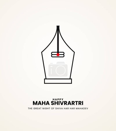 Illustration for Happy Maha Shivaratri. happy mahashivratri creative ads. 3D Illustration - Royalty Free Image