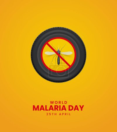 Ilustración de Día Mundial de la Malaria, Día Mundial del Dengue, concepto, ilustración 3D. - Imagen libre de derechos