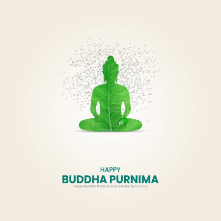 Buddha Purnima, Buddha Purnima kreatives Design für soziale Medien Post.