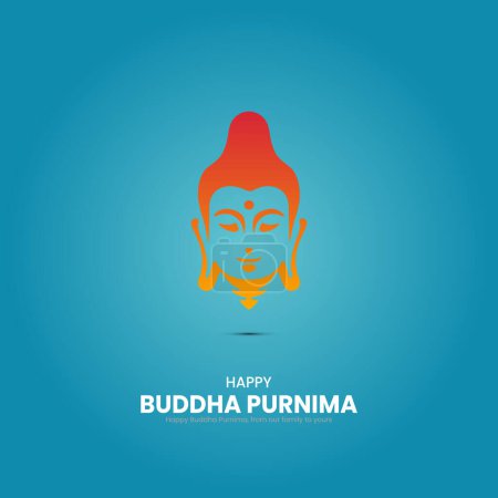 Bouddha Purnima, Bouddha Purnima design créatif pour socal media post.