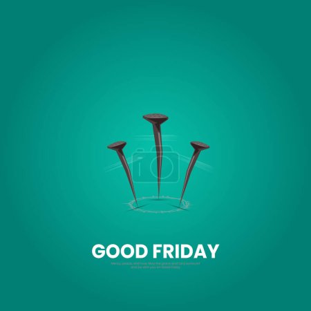 Illustration for Good Friday. Good friday creative social media post design for social medai post. - Royalty Free Image