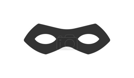 Ilustración de Máscara simple para proteger el icono de identidad secreta. Diseño de ilustración vectorial. - Imagen libre de derechos