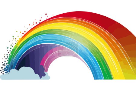 Illustration for Rainbow icon. Vector illustration desing. - Royalty Free Image