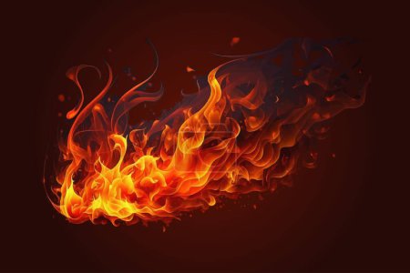 Illustration for Realistic fire. Vector illustration desing. - Royalty Free Image